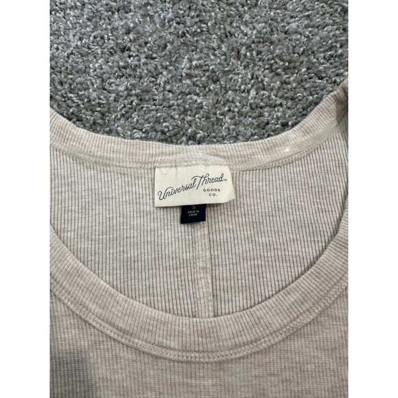 Universal Thread beige ribbed long-sleeve crop top Size S - Picture 5 of 5
